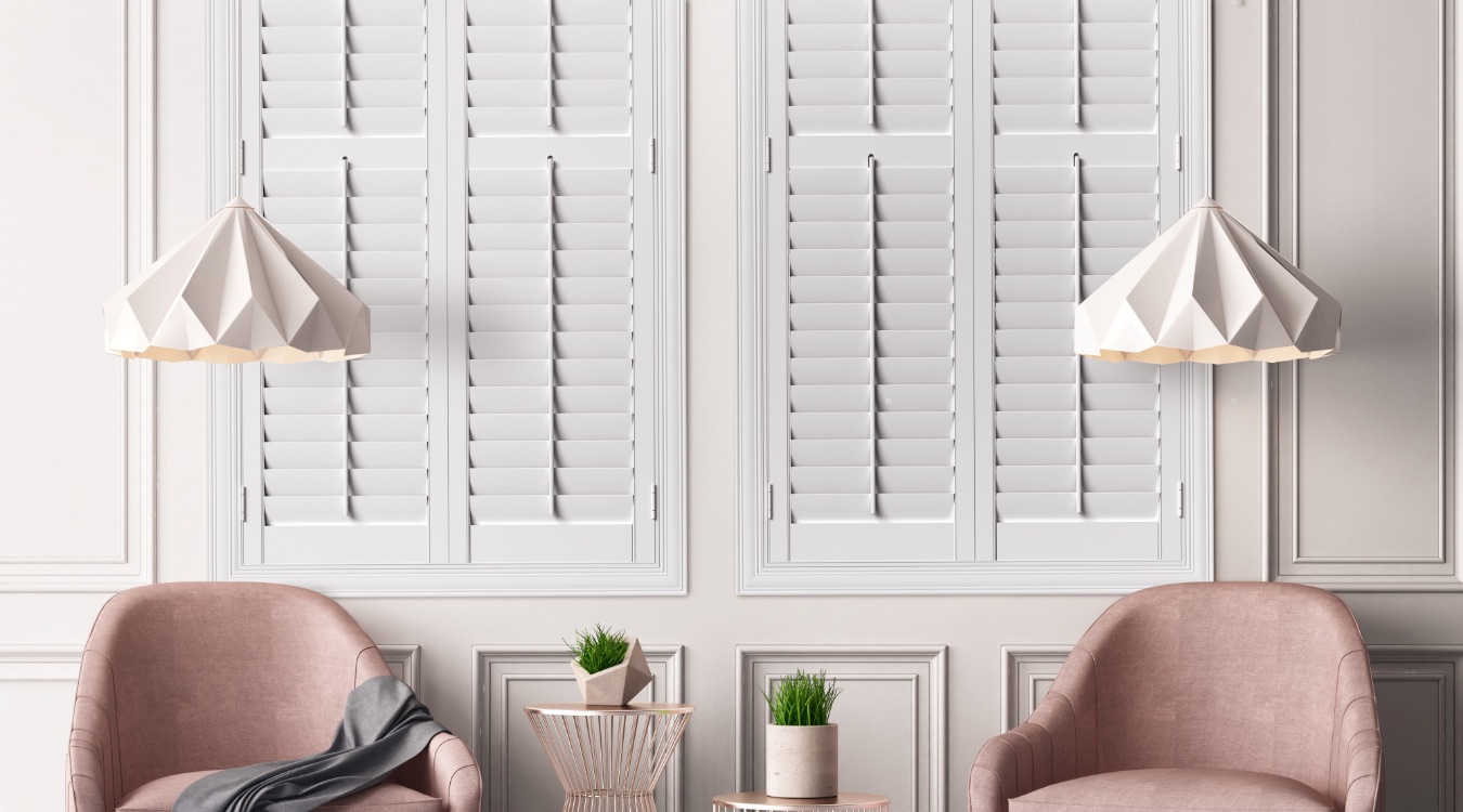 Polywood shutters in modern family room